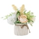 thumbnail image 1 of Ramo de hortensias de imitación en pequeño jarrón de cerámica, decoración para mesa de comedor, hogar, fiesta, oficina., 1 of 5