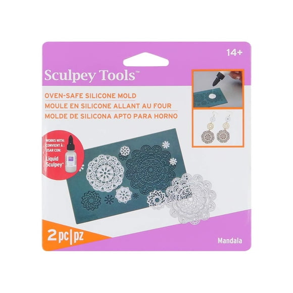 Sculpey Conjunto de Silicona Líquida para Moldes Mandala de 2 piezas
