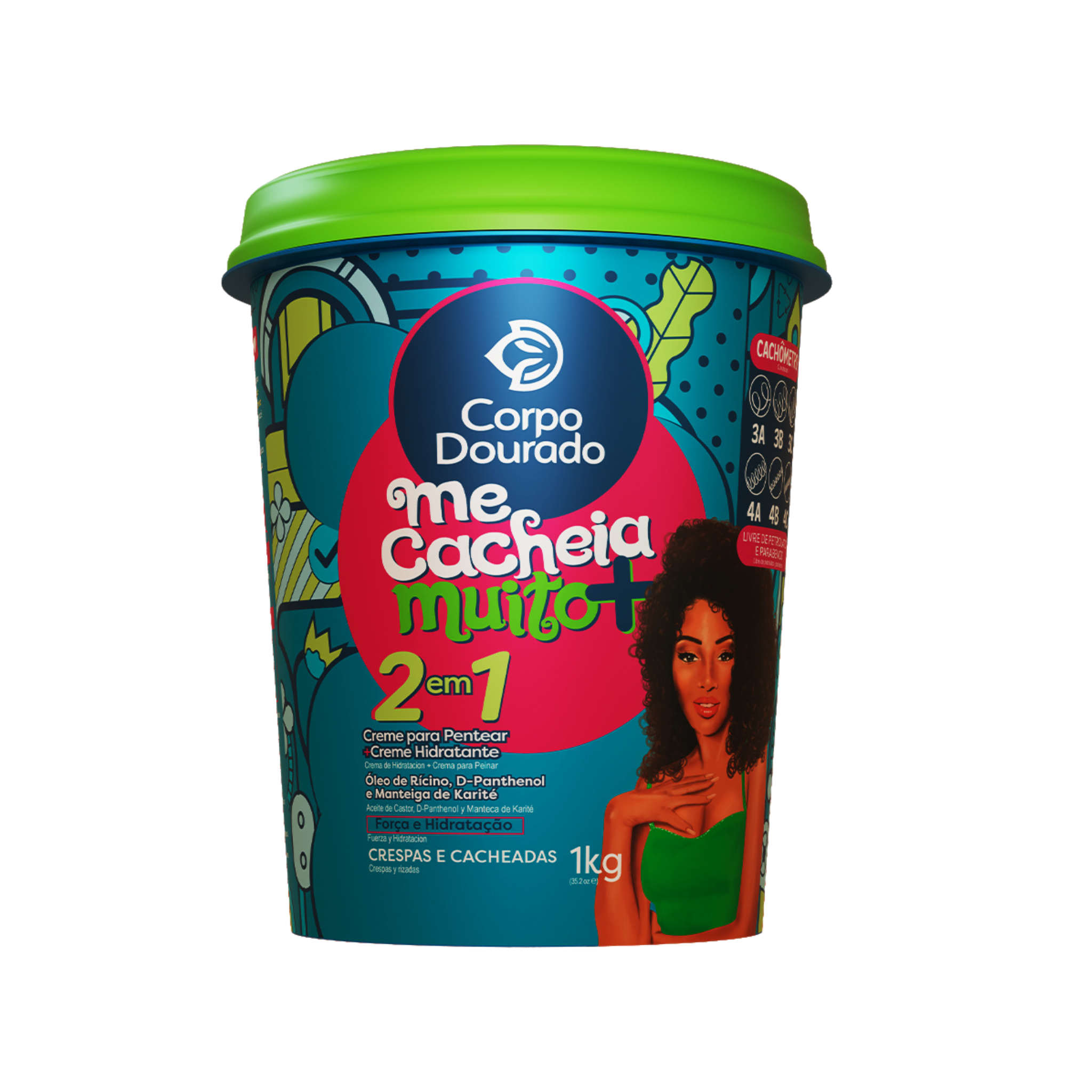 Mascarilla Capilar Me Cacheia Muito+ Corpo Dourado