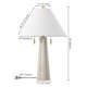 thumbnail image 2 of Lámpara de mesa SAFAVIEH 66 cm Blanco/Oro 2 luces, 2 of 4