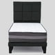 thumbnail image 3 of Cama Europea Valencia P + Respaldo Atenas 1.5 PL Felpa Negro, 3 of 6