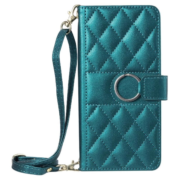 Funda tipo billetera FOXDOCK para Samsung Galaxy S23 FE – Tapa abatible con correa para mujer
