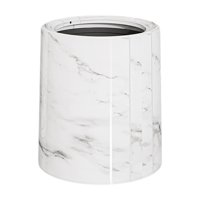 Bothyi - Cubo De Basura Redondo De Gran Capacidad Para Baño, Lavadero, Dormitorio, Cocina, Blanco, L