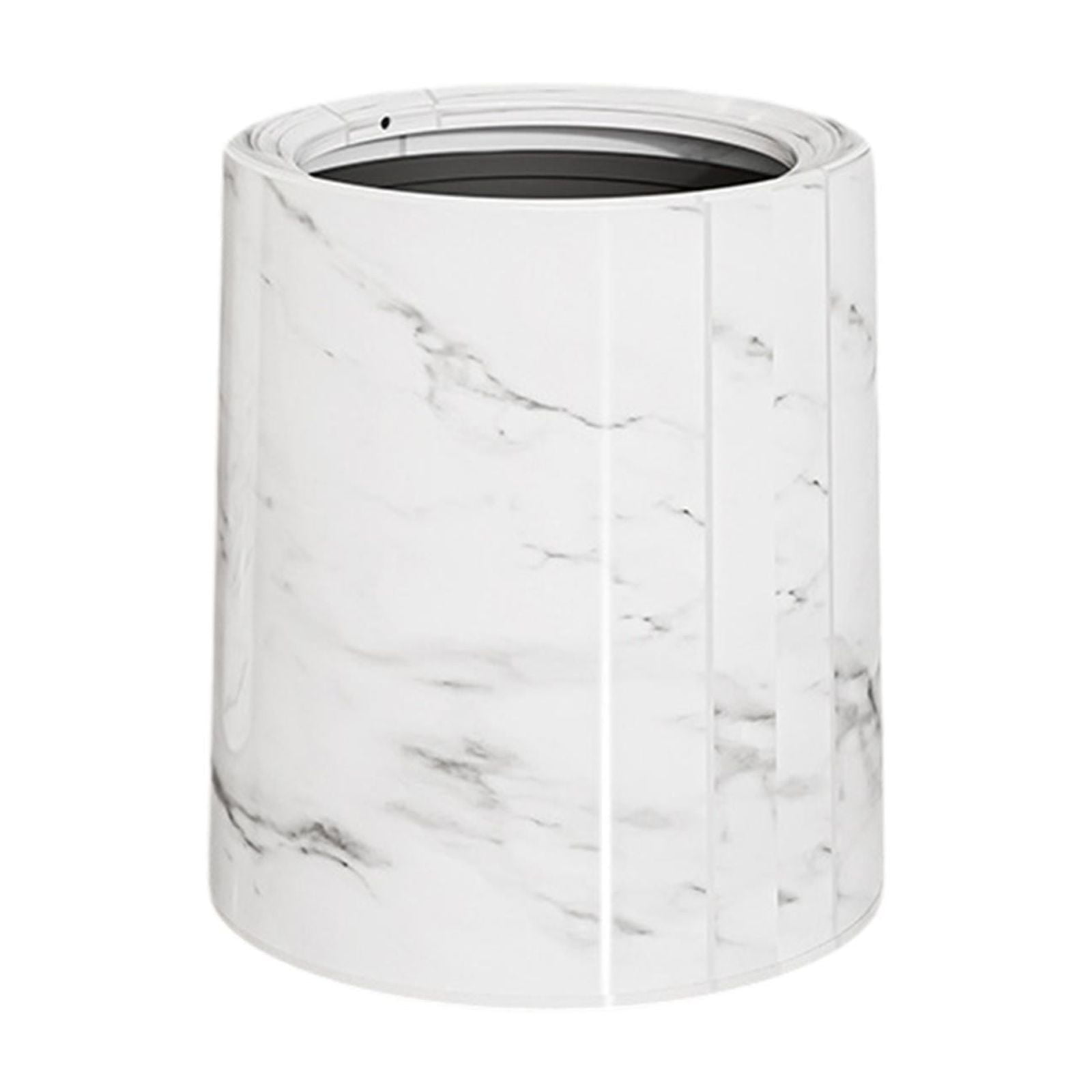 Bothyi - Cubo De Basura Redondo De Gran Capacidad Para Baño, Lavadero, Dormitorio, Cocina, Blanco, L
