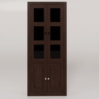 Muebles Insignes - Vitrina Berlin Chocolate Madera Vidrio 2 Puertas