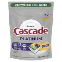 Vásculos Para Lavavajillas Cascade Platinum Power Boost Lemon 37 Unidades