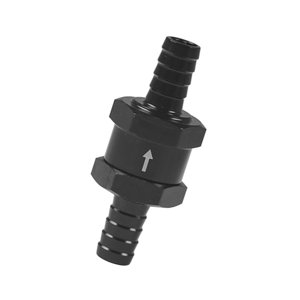 Magideal - Válvula De Retención Unidireccional Sin , Accesorios De Aluminio Negro Aptos Para Línea De Diésel, Aceite, Agua, Motocicleta, Coche 10Mm