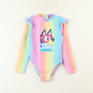 Traje De Baño Enterito Niña Multicolor Bath Rainbow Bluey