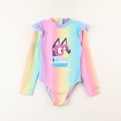 Traje De Baño Enterito Niña Multicolor Bath Rainbow Bluey