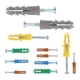 thumbnail image 3 of Kit de anclajes de pared de plástico para paneles de yeso HongWay, 370 piezas con tornillos, 3 of 8