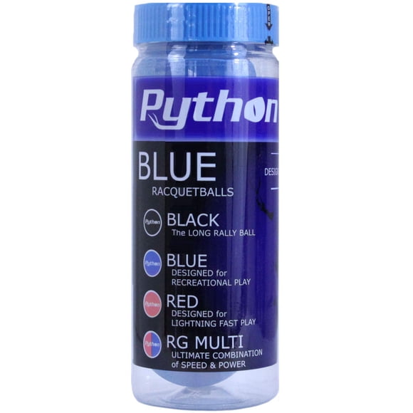 Racquetballs Python 3 Ball Can Blue, calidad de torneo