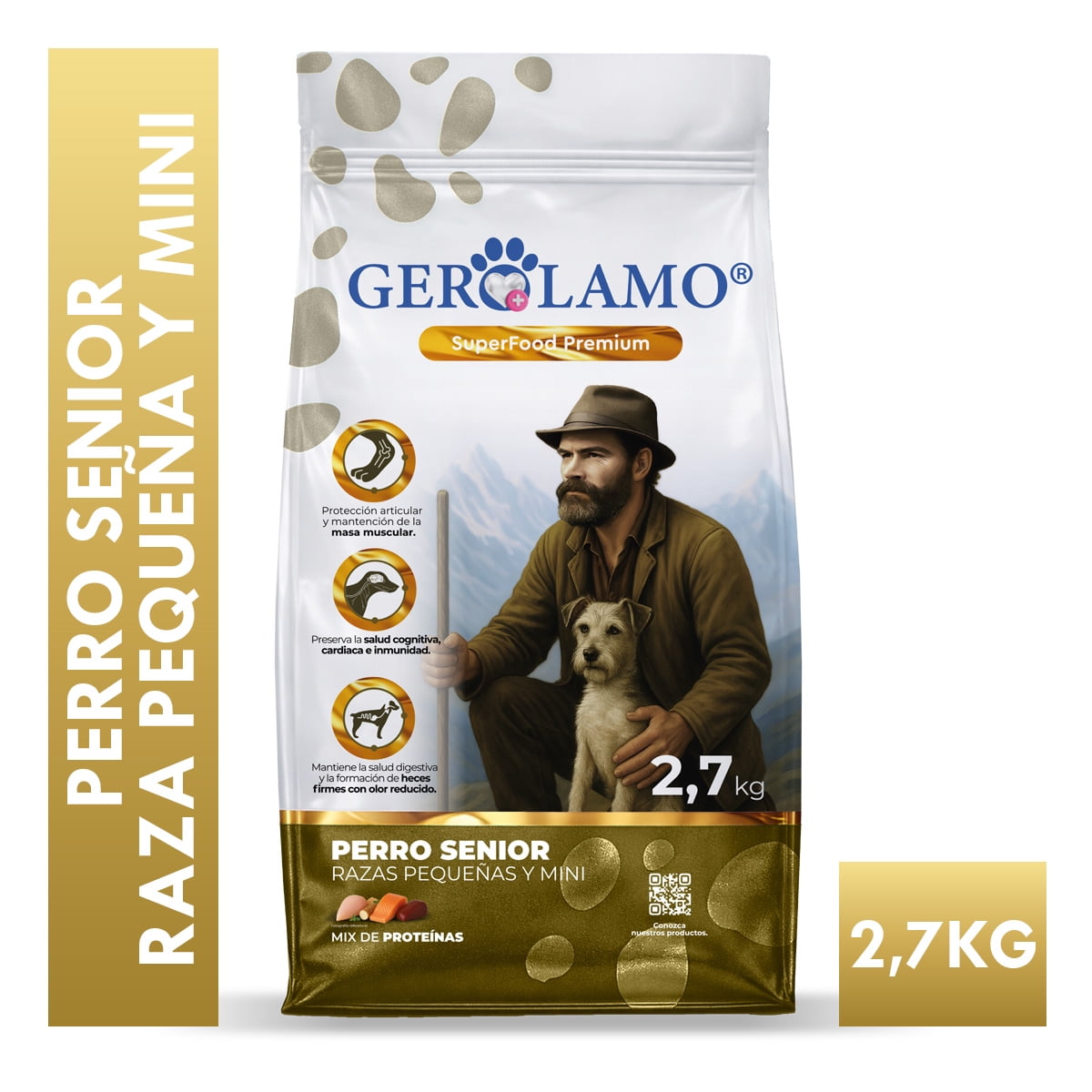 Alimento Seco Perro Senior Raza Pequeña Gerolamo 2.7kg