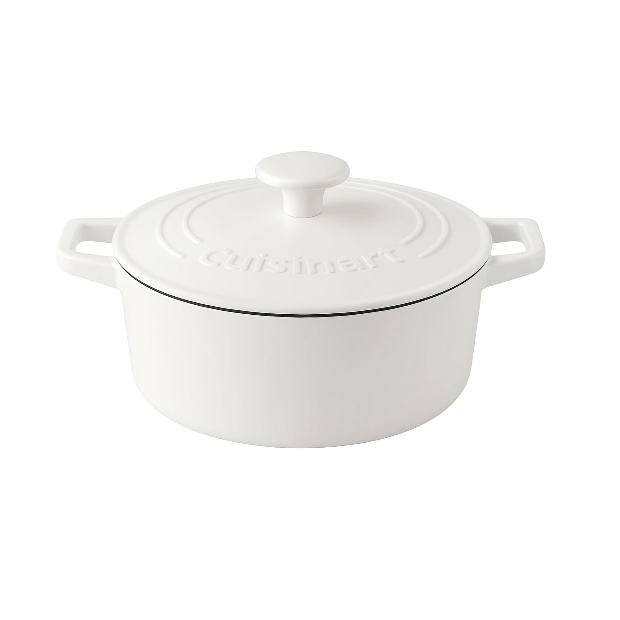 Cuisinart - Cazuela Chefs Classic De Hierro Fundido Esmaltado De 7 Litros Color Blanco