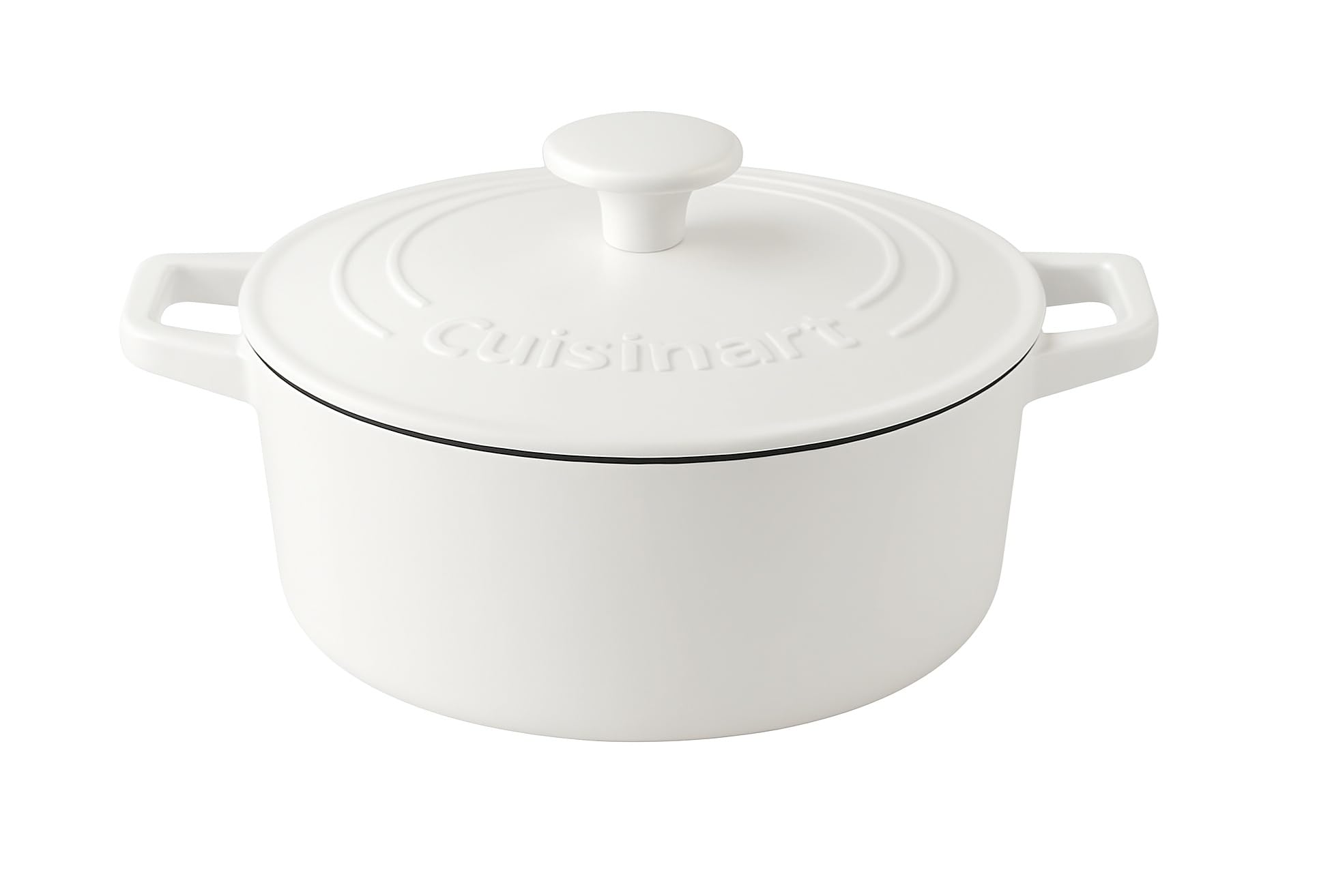 Cuisinart - Cazuela Chefs Classic De Hierro Fundido Esmaltado De 7 Litros Color Blanco