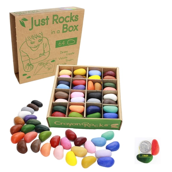 Crayon Rocks Just Rocks en una caja, 32 colores, 64 unidades