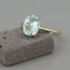 thumbnail image 2 of Stunning Ocean Blue Zircon Engagement Ring - 18k Gold Plated Inlaid Wedding Ring for Women - Perfect for Evening Parties and Special Occasions, 2 of 5