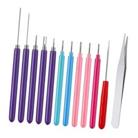 Magideal - Herramientas De Quilling De Papel Kit Ranurado Rolling Curling Needle Pen Pinzas De Decoración Colorida Para Herramientas De Proyectos De Bricolaje , 12X Pinzas Rectas