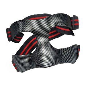 Ioensy - Protector De Nariz Protectores Faciales Boxeo Mujeres Hombres Fútbol Máscara Facial Ajustable Duradera Banda Negra Roja