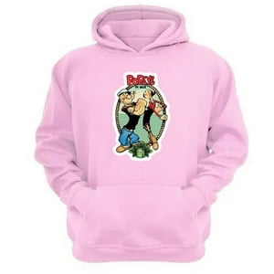 Genérico - Polerón Canguro Popeye Rosa Talla L Unisex