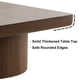 thumbnail image 3 of 34.6'' Square Coffee Table for Living Room, Modern Wood Veneer Top with Parquet Pattern & Cylindrical Base, Thickened Tabletop, Easy Assembly, Walnut, 3 of 3