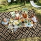 thumbnail image 2 of Alfombra Kalafun 152x244 cm Negro Beige para Patio Exterior, 2 of 7