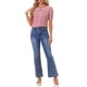 thumbnail image 2 of INSPIRE CHIC Blusa de Contraste con Cuello Peter Pan para Mujer, Regreso a Clases, Manga Corta Abullonada, Camisa de Cuadros, Talla XS, Rojo, 2 of 6