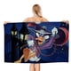thumbnail image 1 of Pato Darkwing Toalla de playa de secado rápido con diseño temático, regalo para mujeres y niñas, ideal para cumpleaños, fans, amantes de la música, uso en la playa o al aire libre, 78 × 180 cm, 1 of 6