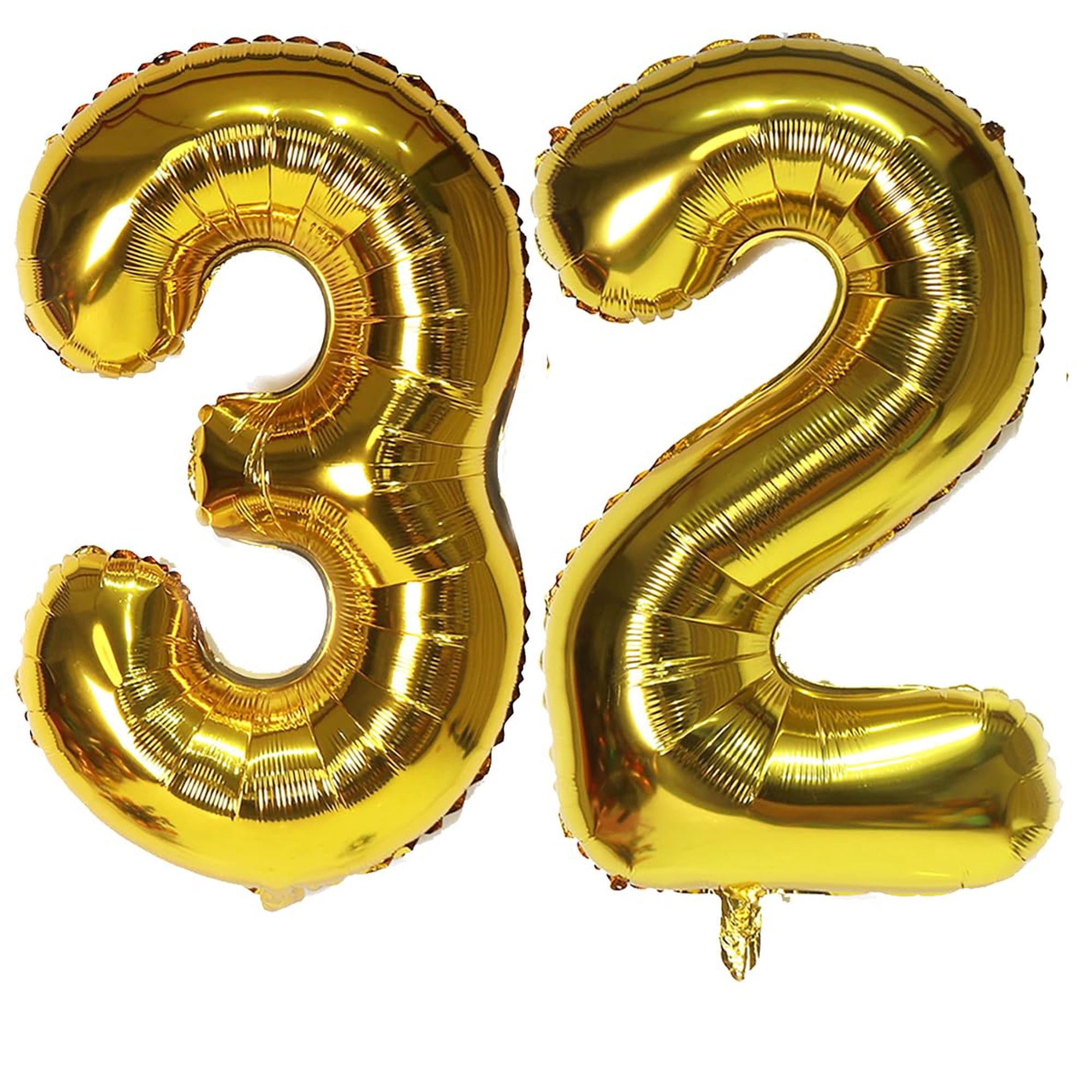Globo Con Número Ebaijquo 32, Dorado, 40 Pulgadas, Para Decoración De Fiestas
