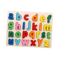 Magideal - Tablero De Madera A Juego Para Niños, Rompecabezas De Madera, Regalos De Vacaciones, Juguetes De Aprendizaje Para Niños, Juguetes De Viaje Para Bebés Letra Minúscula