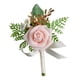 thumbnail image 4 of Boutonniere de flores para boda, boutonniere de rosas para novio, boutonniere con alfiler y clip para decoración de compromiso de graduación, 4 of 5