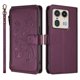 thumbnail image 2 of Funda Cartera Mariposa para [Motorola Edge 50 Ultra 5G] con Soporte y Cremallera Violeta, 2 of 6