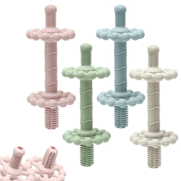 Set de 4 mordedores de silicona antiatragantamiento Suhunide