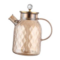 Magideal - Jarra De Vidrio, Jarra De Té Helado, Jarra Para Nevera, Práctica Jarra De Jugo, Recipiente Para Té, Tetera Para Café, Fiestas Familiares Y Eventos 1.7L