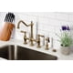 thumbnail image 2 of Grifo Kitchen Bridge Kingston Brass Heritage con pulverizador de latón, 2 of 9