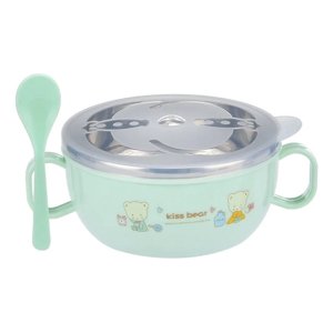 Genérico - Set 2 Platos Cuenco Termicas Infantil Divertido Bebe Lau