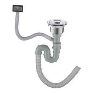 Magideal - Tubería De Drenaje Para Fregadero De Cocina, Tubería De Alcantarillado, Tubería Flexible De Acero Inoxidable Para Aguas Residuales, Tubería De Drenaje Ranura Única A