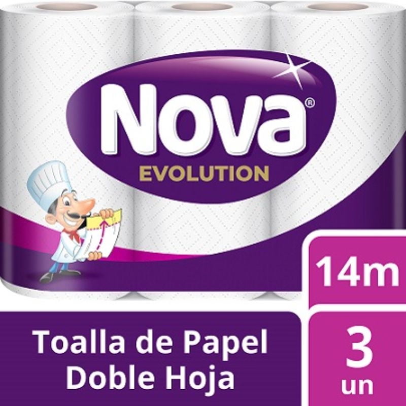 Nova - Toalla De Papel Evolution Doble Hoja 14 M 3 Un