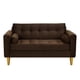 thumbnail image 1 of Sofa Retro 2c Felpa 01 Chocolate, 1 of 6