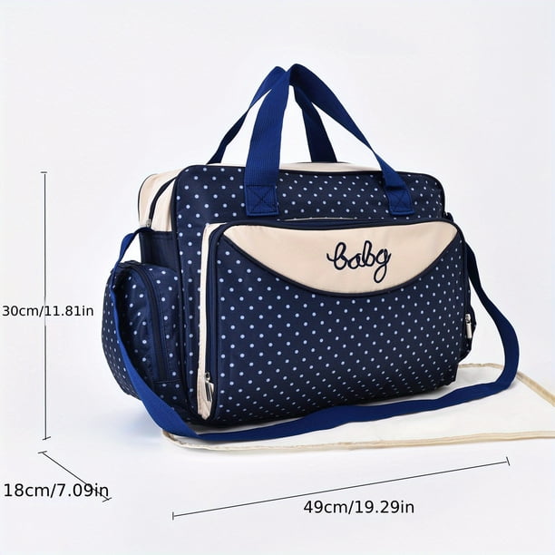 Stylish Polka Dot Mommy Bag - Large Capacity Diaper Bag, Tote Bag, & Shoulder Bag for Moms On the Go!