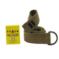 Prasm Clothing - Cinturón De Lona Prasm Con Anillo En D Unisex, Color Verde Claro, 45 Cm De Longitud