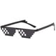 thumbnail image 2 of Mosaic Print Rimless Fashion Glasses For Women Men Color Block Irregular Frame Sunglasses Flat Top Eyewear, 2 of 3