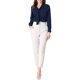 thumbnail image 2 of INSPIRE CHIC Blusas de Manga Larga para Mujer Camisa de Oficina con Cuello de Lazo y Pliegues de Gasa XL Azul Marino, 2 of 8