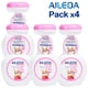 thumbnail image 1 of Jabón espuma infantil Aileda Huella 300 ml, pack de 4 botellas, aroma manzana, 1 of 6