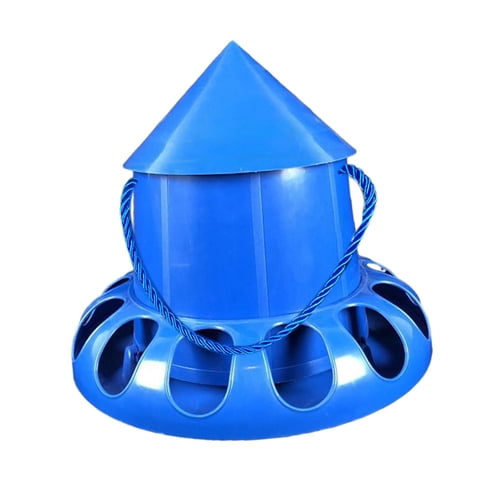 Magideal - Comedero Automático Para Pollos, Cubo Para Alimentación De Pájaros, 13 Agujeros, Dispensador De Alimentos Para Cacatúas, Gansos, Gallinas, Codornices