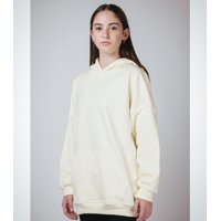 Uniforma Esenciales - Poleron Hoodie Oversize Blanco Invierno Unisex