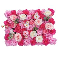 Bothyi - Panel De Pared De Flores Artificiales, Fondo De Panel Floral Para Decoración De Escenario De Boda, Rosa, Rojo, Rosa
