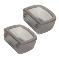 Magideal - 2 Cuencos Colgantes Para Jaulas De Mascotas, Cuencos Para Beber Y Agua, Fáciles De Montar Para Jaulas De Alambre O Cajones Para Gatos, Pájaros, Chinch Gris