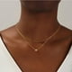 thumbnail image 2 of Collar Yoosteel con inicial en capas, letra M, chapado en oro de 14 quilates, 2 of 3