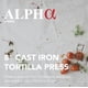 thumbnail image 2 of Tortilla Press ALPHA LIVING para hacer quesadillas de hierro fundido de 8 pulgadas, 2 of 6