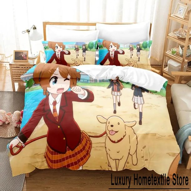Nijiyon Animation Bedding Set Boys Girls Size Duvet Cover Pillowcase Bed Kids Adult Fashion Home Textileextile Bed Sheets